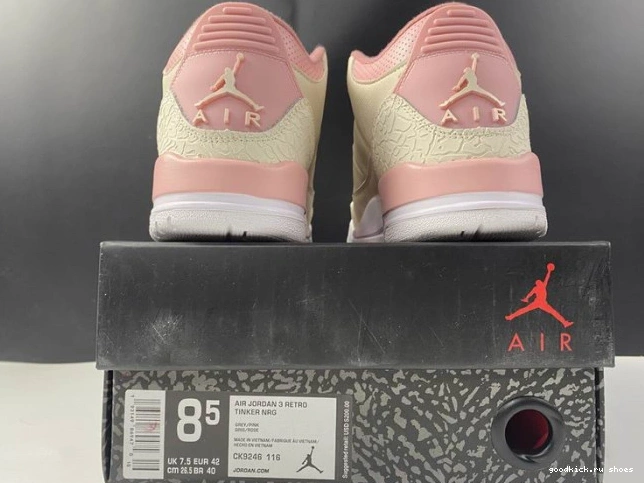 Retro 3 Sail Rust Jordan CK9246-116 (W) Air Pink 0803